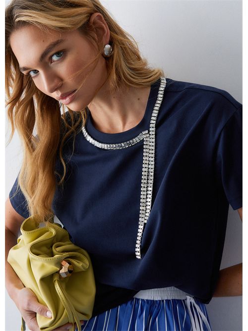 T-shirt woman blue LIU JO | CA6167JS088/P9583